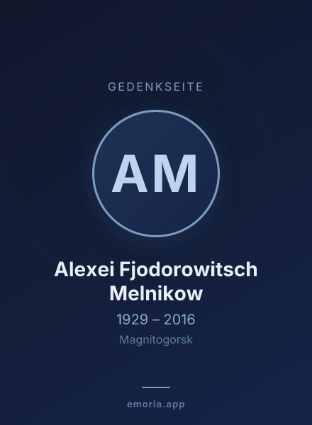 Gedenkportrait von Alexei Fjodorowitsch Melnikow