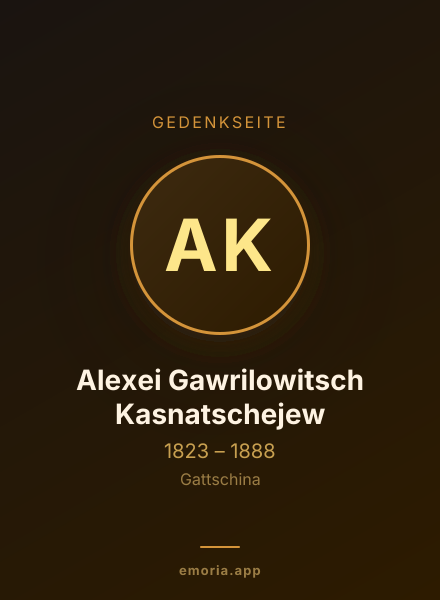 Gedenkportrait von Alexei Gawrilowitsch Kasnatschejew