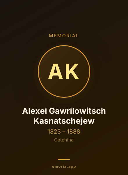 Memorial portrait of Alexei Gawrilowitsch Kasnatschejew