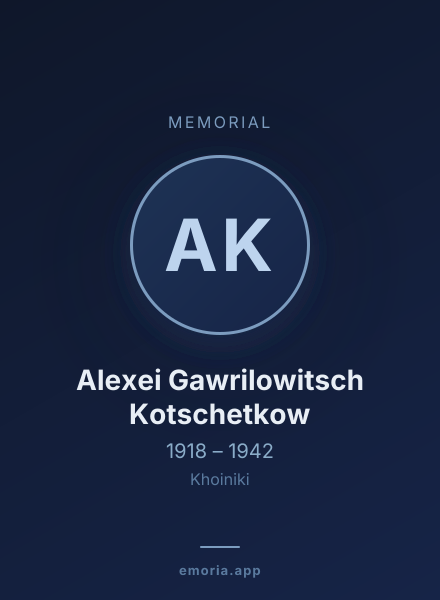 Memorial portrait of Alexei Gawrilowitsch Kotschetkow