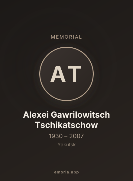 Memorial portrait of Alexei Gawrilowitsch Tschikatschow