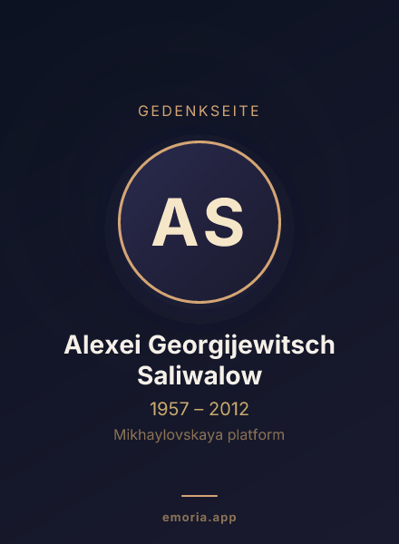 Gedenkportrait von Alexei Georgijewitsch Saliwalow