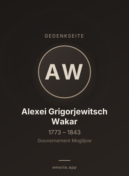 Gedenkportrait von Alexei Grigorjewitsch Wakar
