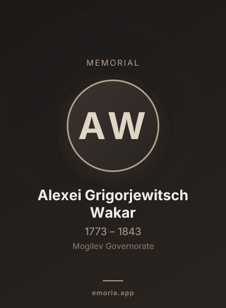 Memorial portrait of Alexei Grigorjewitsch Wakar