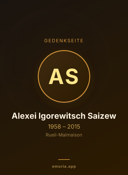 Gedenkportrait von Alexei Igorewitsch Saizew