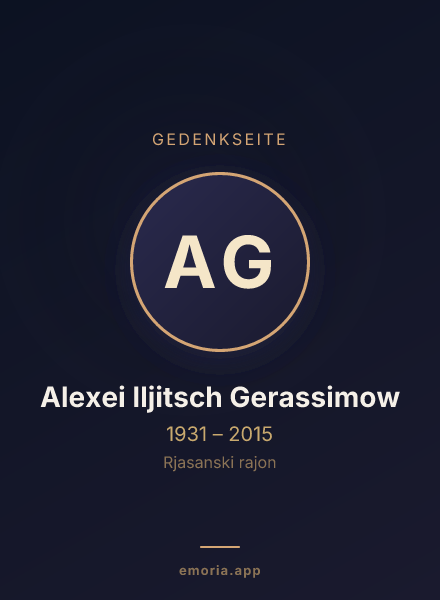 Gedenkportrait von Alexei Iljitsch Gerassimow