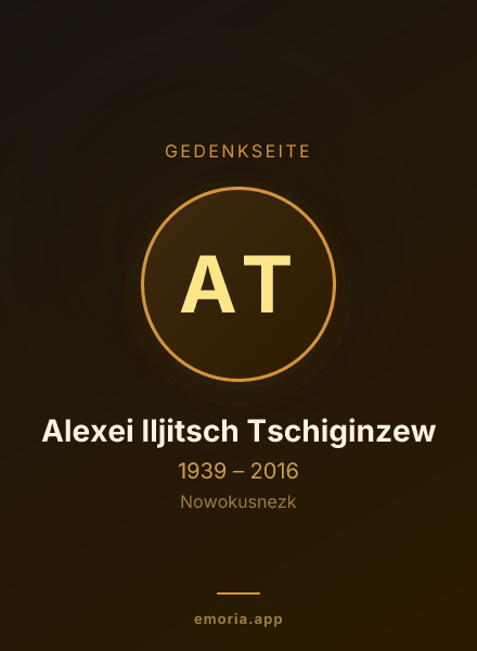 Gedenkportrait von Alexei Iljitsch Tschiginzew