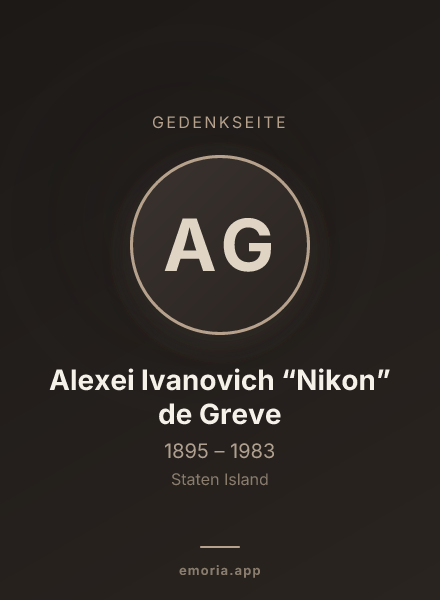 Gedenkportrait von Alexei Ivanovich “Nikon” de Greve
