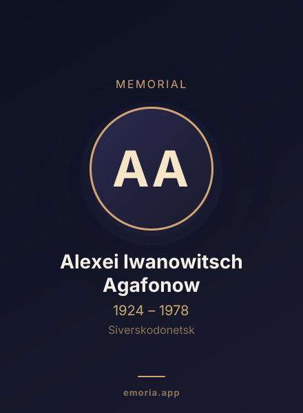 Memorial portrait of Alexei Iwanowitsch Agafonow
