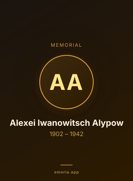 Memorial portrait of Alexei Iwanowitsch Alypow