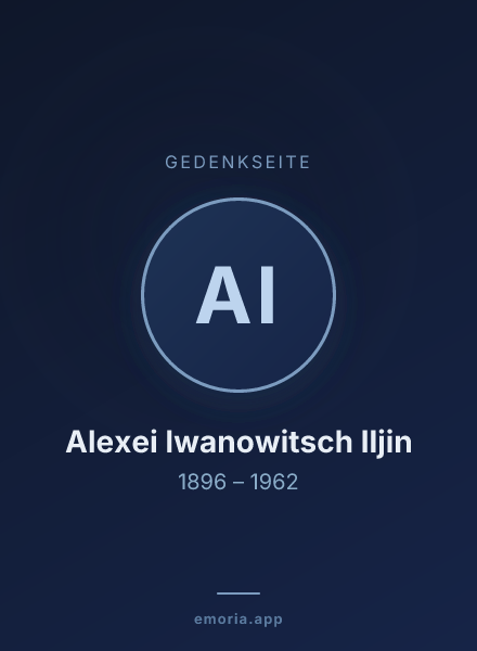 Gedenkportrait von Alexei Iwanowitsch Iljin
