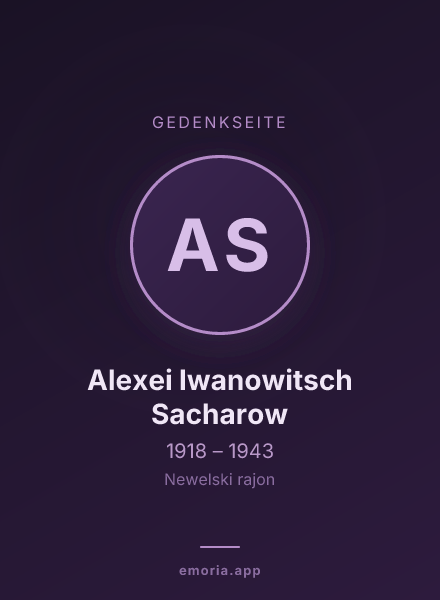 Gedenkportrait von Alexei Iwanowitsch Sacharow