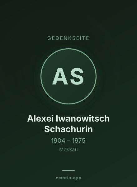 Gedenkportrait von Alexei Iwanowitsch Schachurin