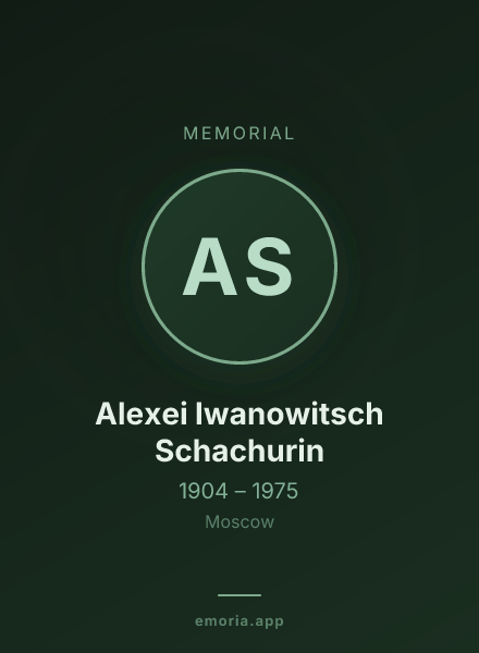 Memorial portrait of Alexei Iwanowitsch Schachurin