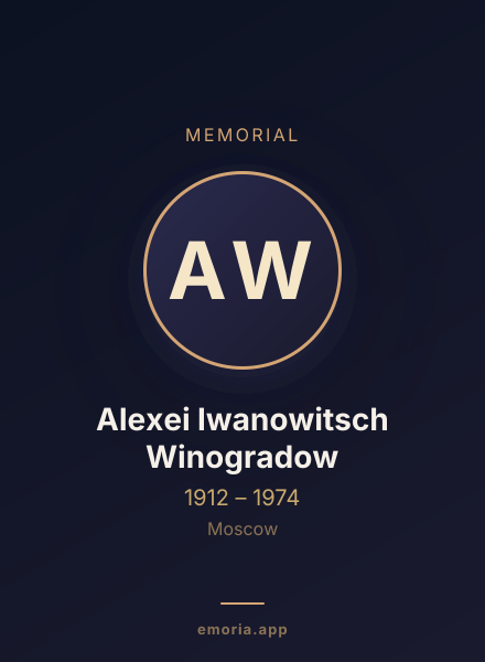 Memorial portrait of Alexei Iwanowitsch Winogradow