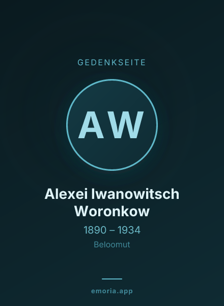 Gedenkportrait von Alexei Iwanowitsch Woronkow