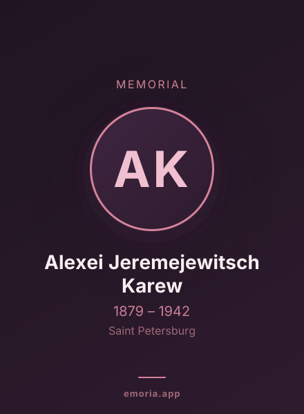 Memorial portrait of Alexei Jeremejewitsch Karew