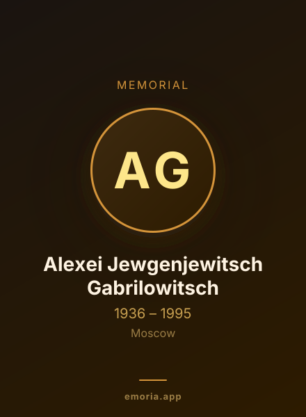 Memorial portrait of Alexei Jewgenjewitsch Gabrilowitsch
