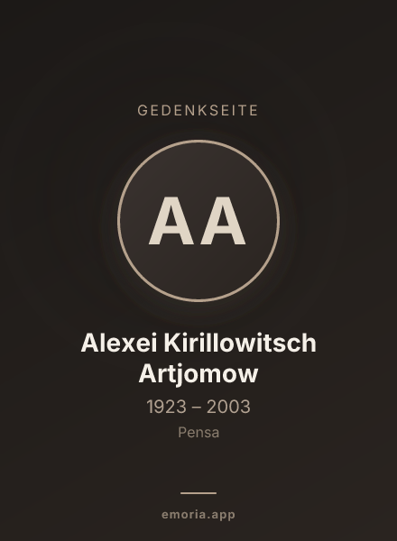 Gedenkportrait von Alexei Kirillowitsch Artjomow