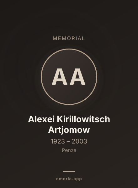 Memorial portrait of Alexei Kirillowitsch Artjomow