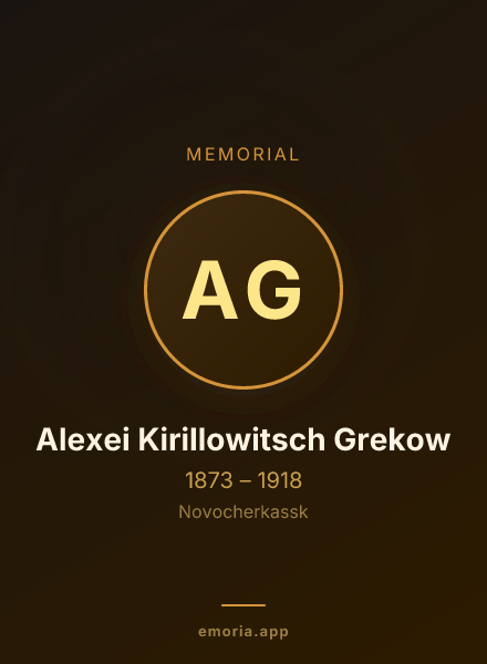 Memorial portrait of Alexei Kirillowitsch Grekow