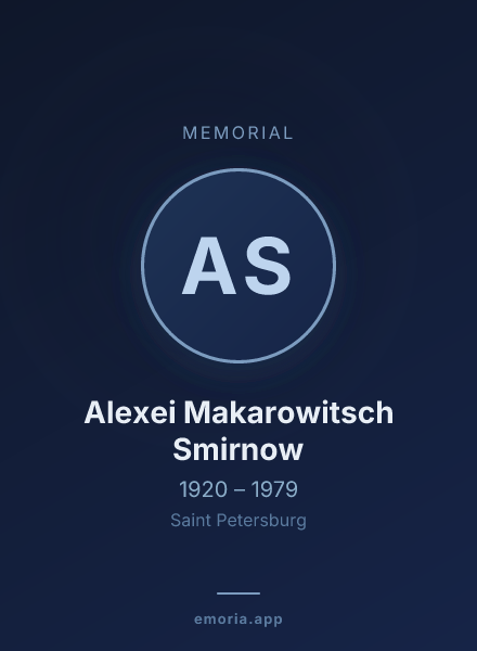 Memorial portrait of Alexei Makarowitsch Smirnow