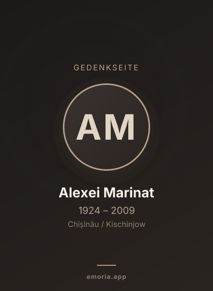 Gedenkportrait von Alexei Marinat