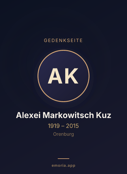 Gedenkportrait von Alexei Markowitsch Kuz