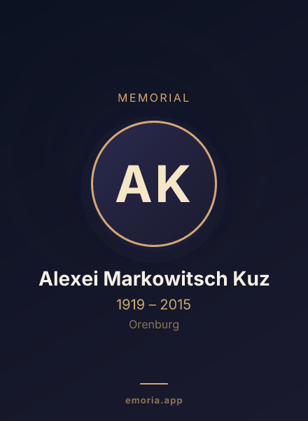Memorial portrait of Alexei Markowitsch Kuz