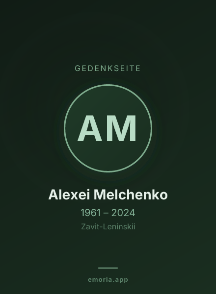 Gedenkportrait von Alexei Melchenko