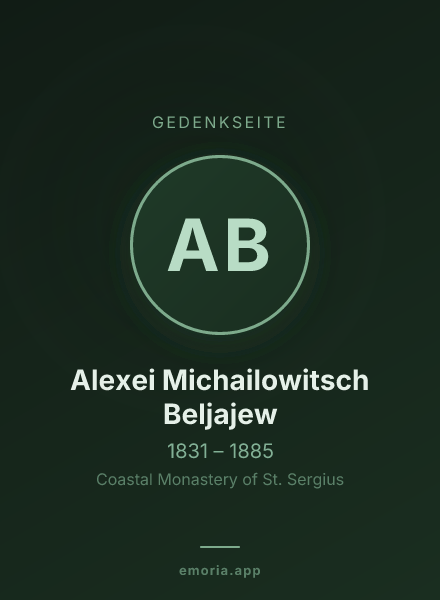 Gedenkportrait von Alexei Michailowitsch Beljajew