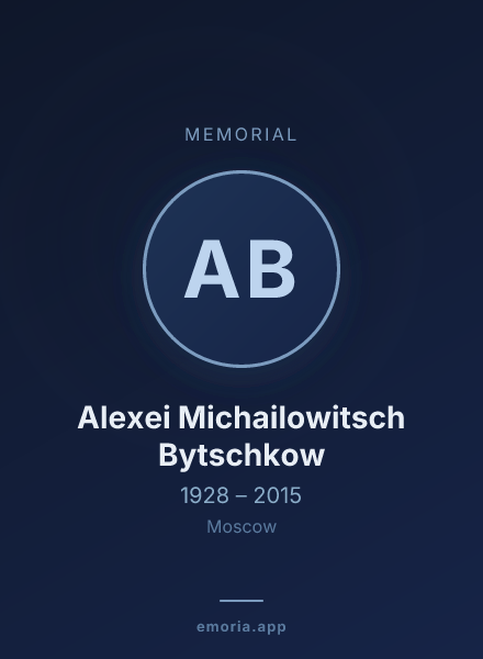 Memorial portrait of Alexei Michailowitsch Bytschkow
