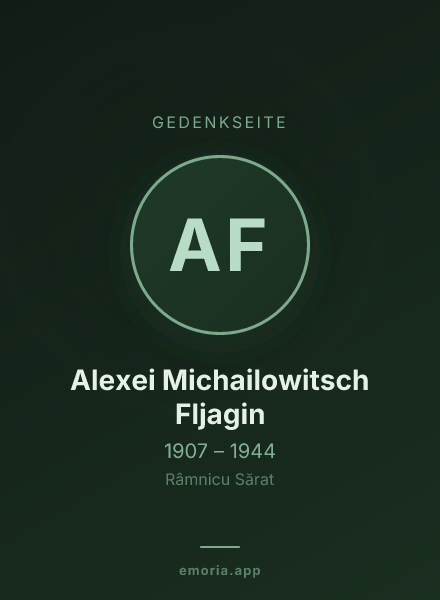Gedenkportrait von Alexei Michailowitsch Fljagin