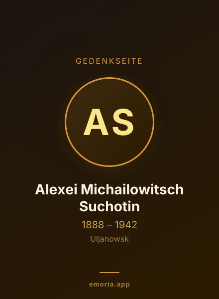 Gedenkportrait von Alexei Michailowitsch Suchotin