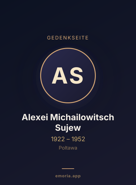 Gedenkportrait von Alexei Michailowitsch Sujew