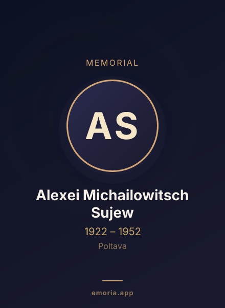 Memorial portrait of Alexei Michailowitsch Sujew