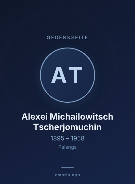 Gedenkportrait von Alexei Michailowitsch Tscherjomuchin