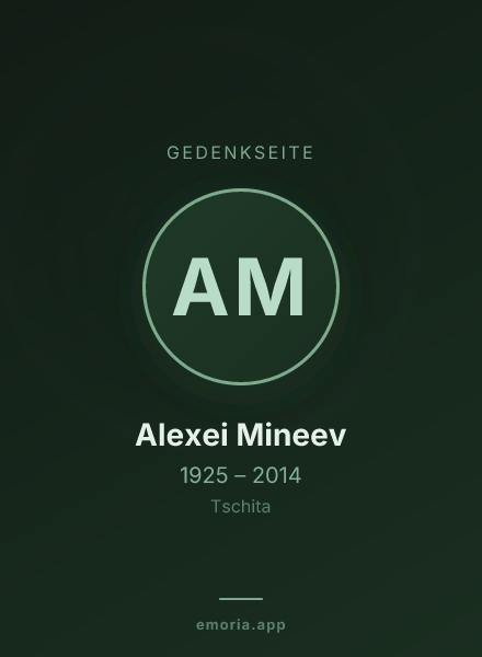Gedenkportrait von Alexei Mineev