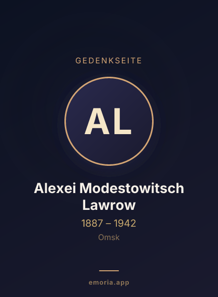 Gedenkportrait von Alexei Modestowitsch Lawrow
