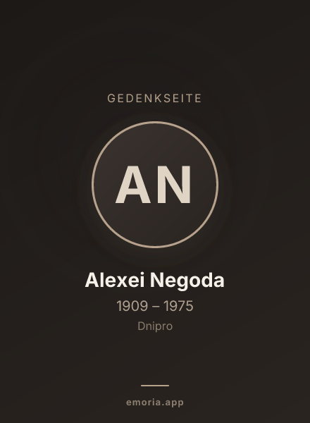 Gedenkportrait von Alexei Negoda