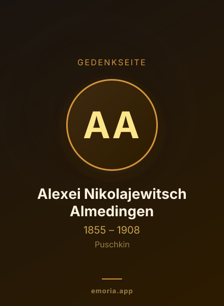 Gedenkportrait von Alexei Nikolajewitsch Almedingen