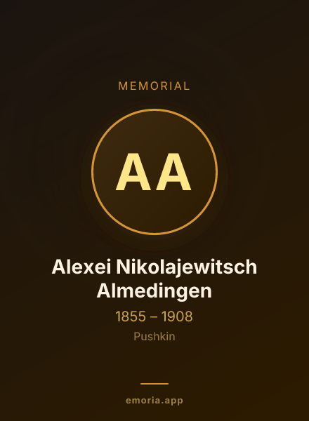 Memorial portrait of Alexei Nikolajewitsch Almedingen