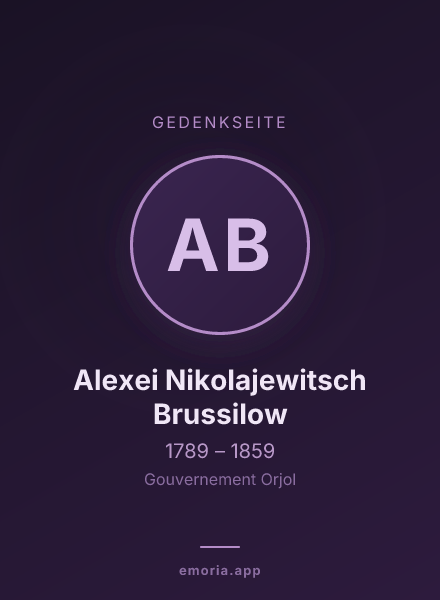 Gedenkportrait von Alexei Nikolajewitsch Brussilow