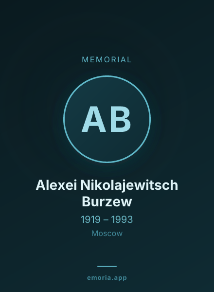 Memorial portrait of Alexei Nikolajewitsch Burzew