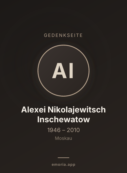 Gedenkportrait von Alexei Nikolajewitsch Inschewatow