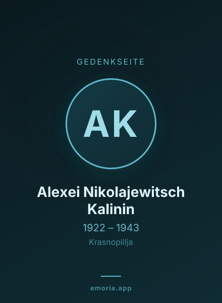 Gedenkportrait von Alexei Nikolajewitsch Kalinin