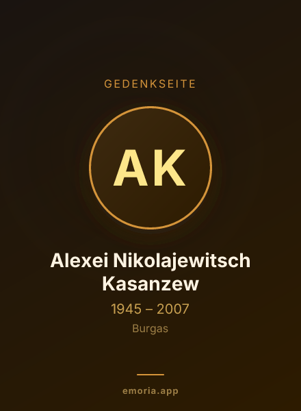 Gedenkportrait von Alexei Nikolajewitsch Kasanzew