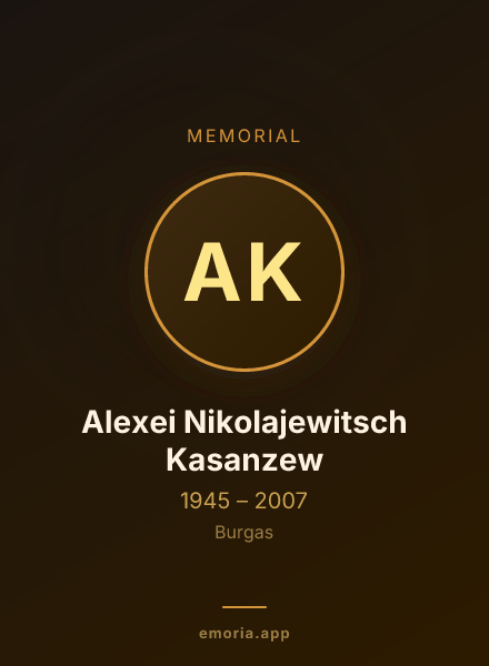 Memorial portrait of Alexei Nikolajewitsch Kasanzew