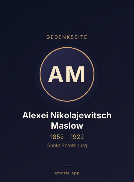 Gedenkportrait von Alexei Nikolajewitsch Maslow
