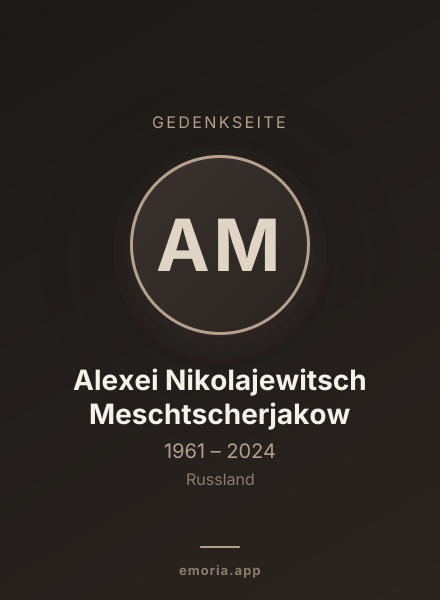 Gedenkportrait von Alexei Nikolajewitsch Meschtscherjakow
